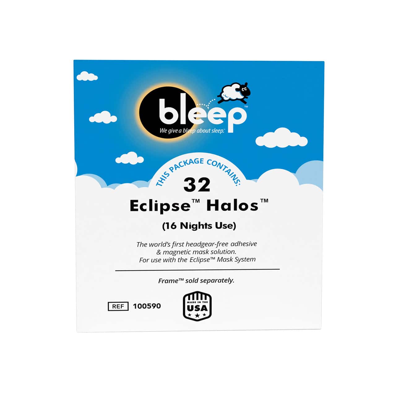 Bleep Halos for Eclipse Mask Frame - 1Box = 32/Pack for 16 nights (OEM Case #100631/Box# 100590)