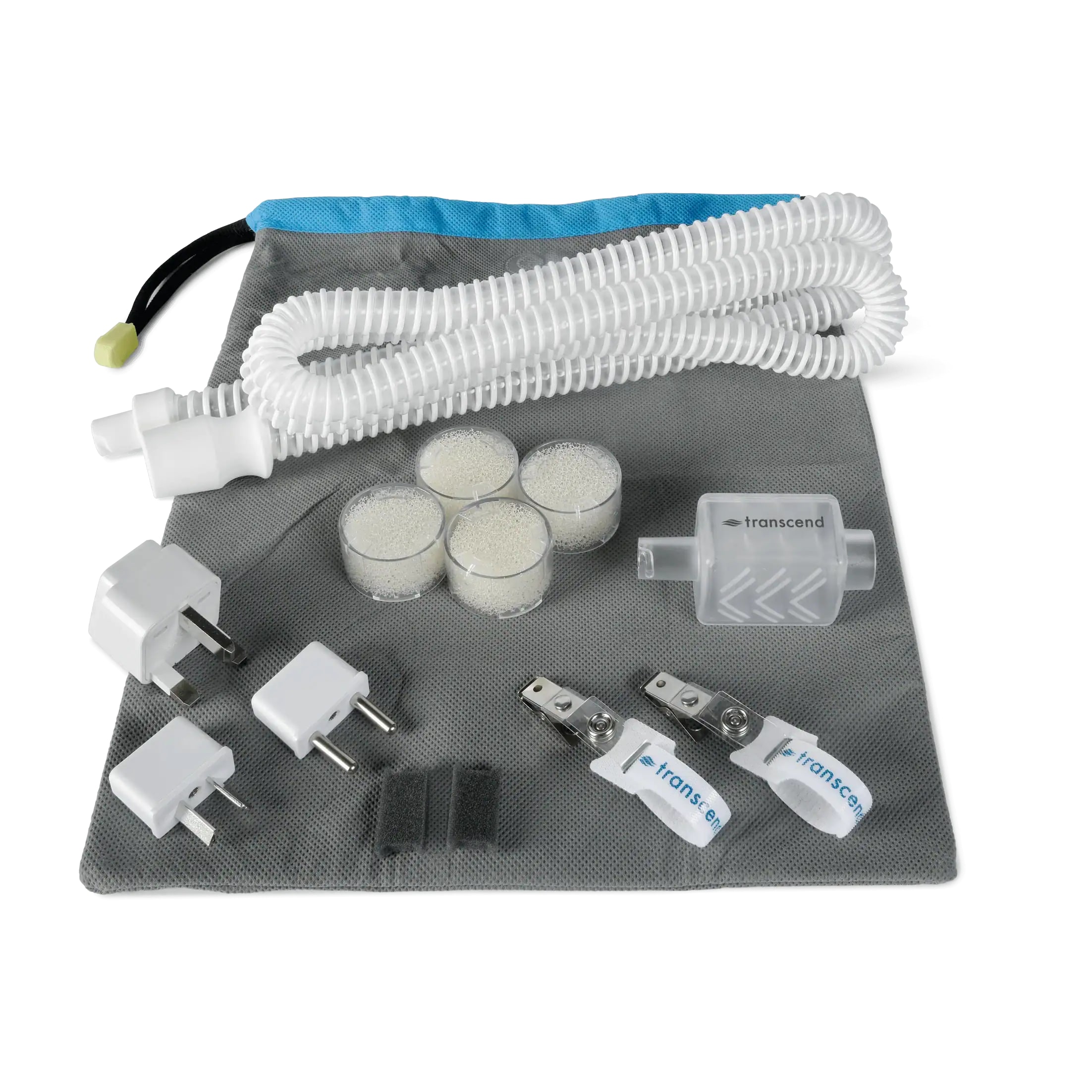 Transcend Essentials Pack-Muffler, 4+1 Cartridges,(2) Hose Holder,Travel Bag,(2) Filters,Power Adptr
