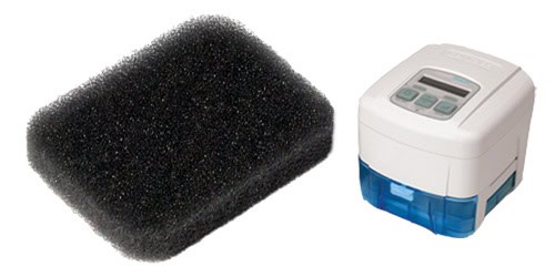 Foam Filter  1 3/16 x 1 5/8 Compatible with: De Vilbiss#  (InteliPAP) - 1/Pack