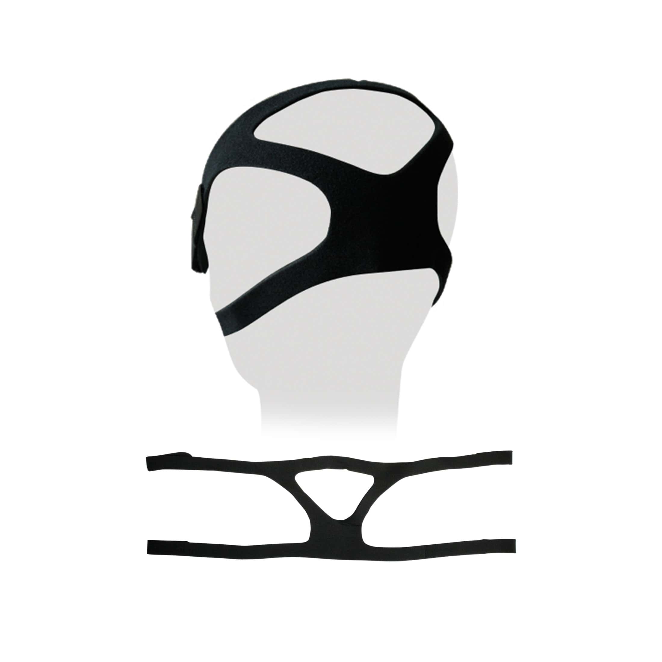 Sunset Universal CPAP Headgear, Black, 1 ich Neoprene Strap, Size - Extra Large