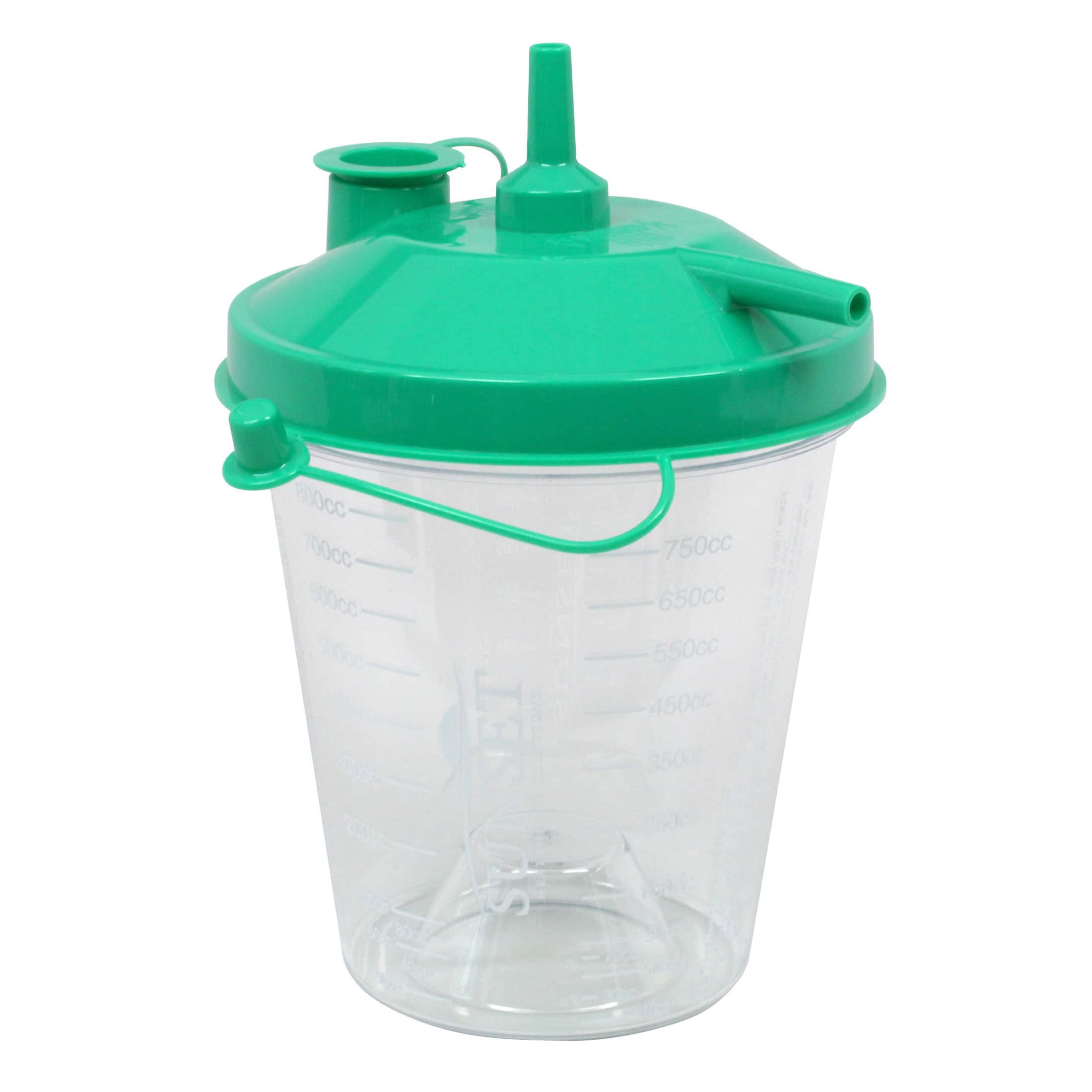 Disposable 800cc Suction Canister with Float Valve Shutoff