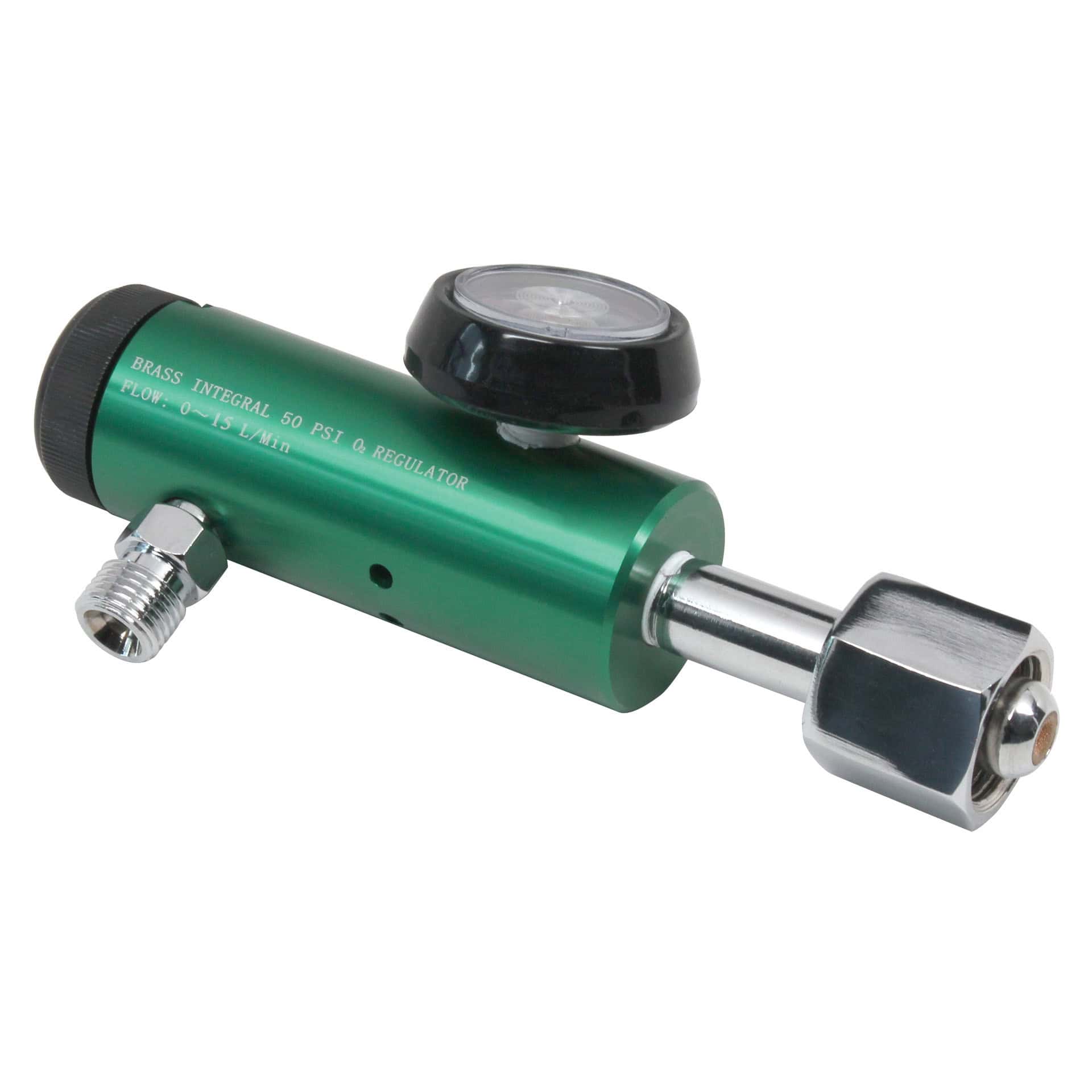 Extended CGA 540 Style Regulator, 0-15 LPM, with Long Stem