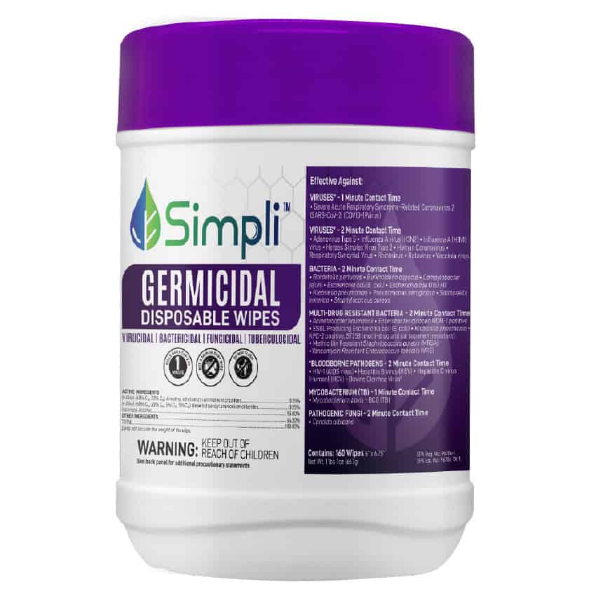 Simpli Brand Germicidal Wipes