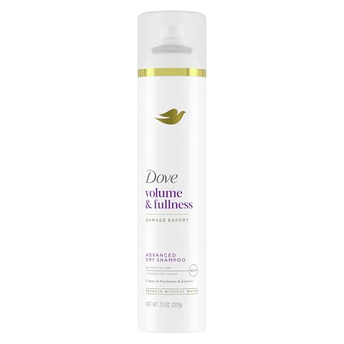 Dove Advanced Dry Shampoo Volume & Fullness Refresh For Flat Hair, 7.3 oz | 2 Days of Freshness and Bounce, Absorbs Oil Without Water, Refreshes Flat Hair, Adds Lightweight Volume and Fullness