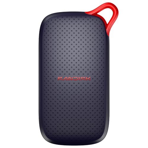 Sandisk 1TB Portable SSD, Up to 1000MB/s Read Speeds, Black (New Model) | External Solid State Drive, Compatible with Laptops & Tablets, Up to 2M Drop Protection, Up to 5x faster than HDD Pocket Size